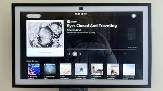 Amazon Echo Show 21 running Spotify app