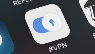 An iOS-style app with the name 'VPN' below it.
