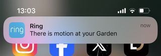 motion notification from the Ring app while using the Ring Spotlight Cam Pro Spotlight