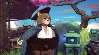 Studio Ghibli influence on game Hotel Galactic; a cat lady pirate