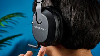 A black Turtle Beach Stealth 500 wireless gaming headset