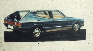 Sketch for four-door Reliant Scimitar