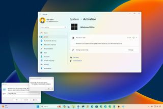 Windows 11 activation settings