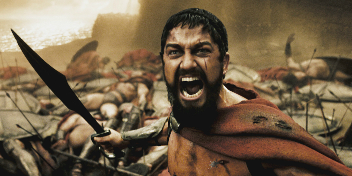 Gerard Butler as King Leonidas in 300