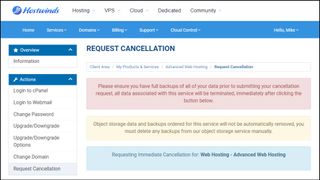 Hostwinds cancelation process