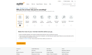 how to cancel audible