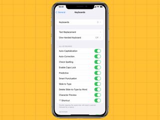 ios 15 keyboard settings