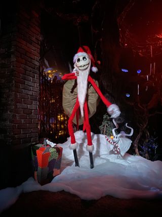 Jack Skellington as Sandy Claws in Haunted Mansion Holiday at Disneyland