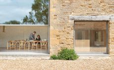 John and Catherine Pawson in Home Farm dining room 