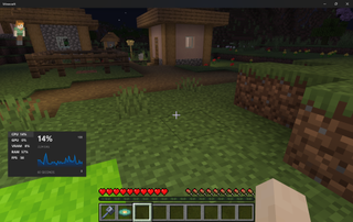 Minecraft running on a Surface Pro