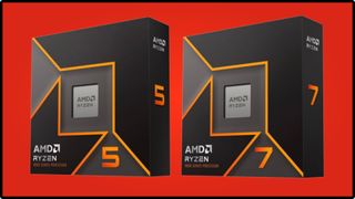 AMD ryzen 5 9600X and Ryzen 7 9700X Processor Boxes