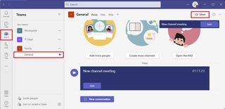 Start Microsoft Teams meeting