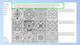 Midjourney detailed colouring book prompt