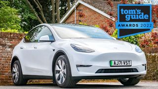 Tesla Model Y parked on a street