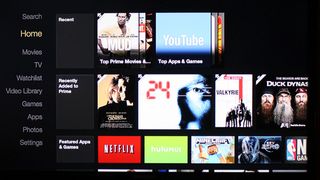 Fire TV's slick home screen.