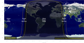 a map of the world with a dark area over north and south america and a parts of africa