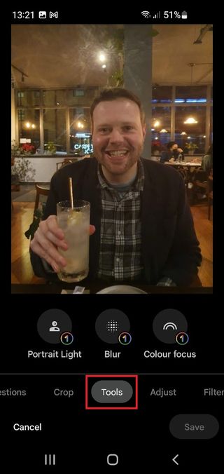 How to add portrait blur on Google Photos