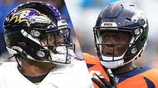 Lamar Jackson and Teddy Bridgewater who will play in the Ravens vs Broncos live stream