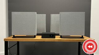 Sony Quad speakers with Rewind logo