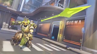 Overwatch 2 Orisa throwing her javelin