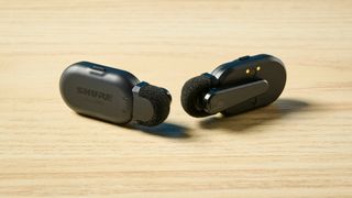 A pair of Shure MoveMic Two wireless microphones