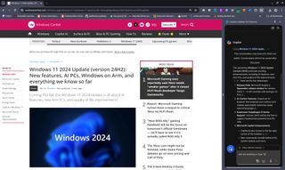 Copilot sidebar for Google Chrome summarizing a page on Windows Central