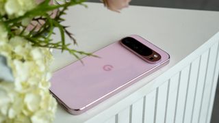 The Google Pixel 9 Pro XL in Rose Quartz