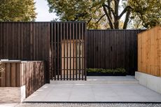 ash tree house exterior of timber facade