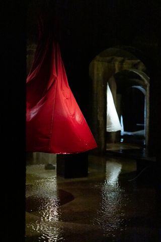 Installation view of Chiharu Shiota