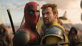 Deadpool and Wolverine looking into the distance