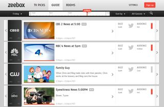 Zeebox website TV guide