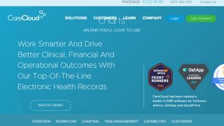 CareCloud Charts website screenshot.