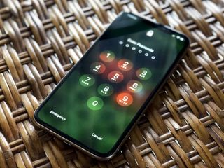 iPhone X passcode screen