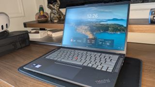 lenovo thinkpad t14 gen 5 on a desk