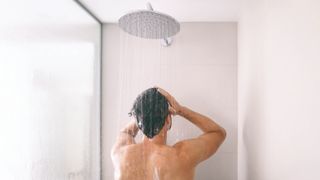 Man taking a shower