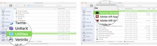 Opening Utilities on the Mac