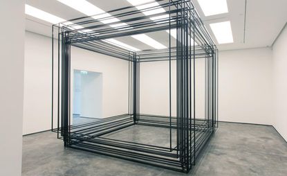 &#039;Murmur&#039;, 2014, is one of eleven works by British sculptor Antony Gormley on show at Hong Kong&#039;s White Cube gallery.