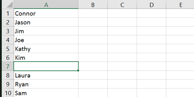 Excel sheet