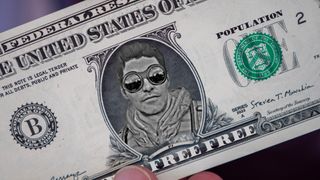 A "Free" dollar bill with PJ from Population: One on it