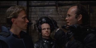 Peter Weller, Paul McCrane, and Kurtwood Smith, in RoboCop