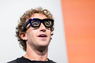 Mark Zuckerberg wearing a pair of AR glasses