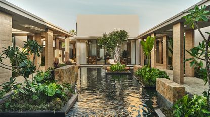 Minimal interiors and a peaceful garden surround the new Onda Spa at Susurros del Corazón hotel