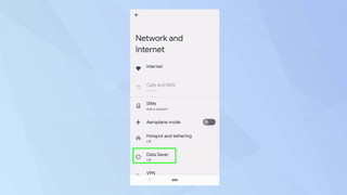 How to use the data saver setting on Android