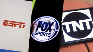 ESPN, Fox Sports and TNT Sports logos displayed side by side 