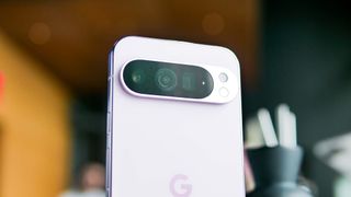 Google Pixel 9 Pro held in the hand.