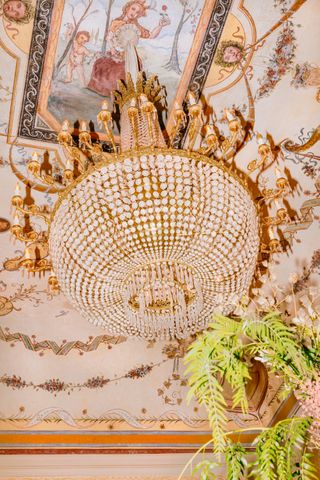 Chandelier at belmond caruso hotel