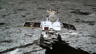 The Yutu 2 rover, as seen by the Change 4 lander