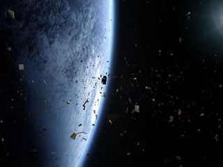 Illustration of a Space Debris Field