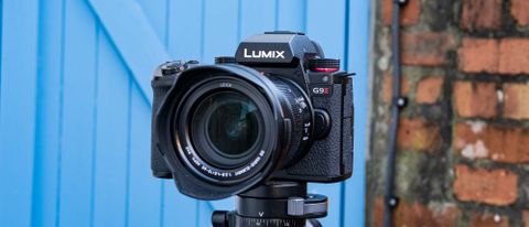 Panasonic Lumix G9II attached to tripod