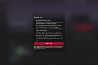 Xbox Beta Store Mods Warning